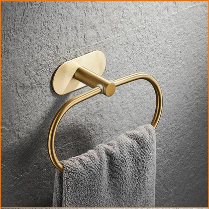DazzleSet | Chic Gold Bathroom Accessory Set - No Drilling Required