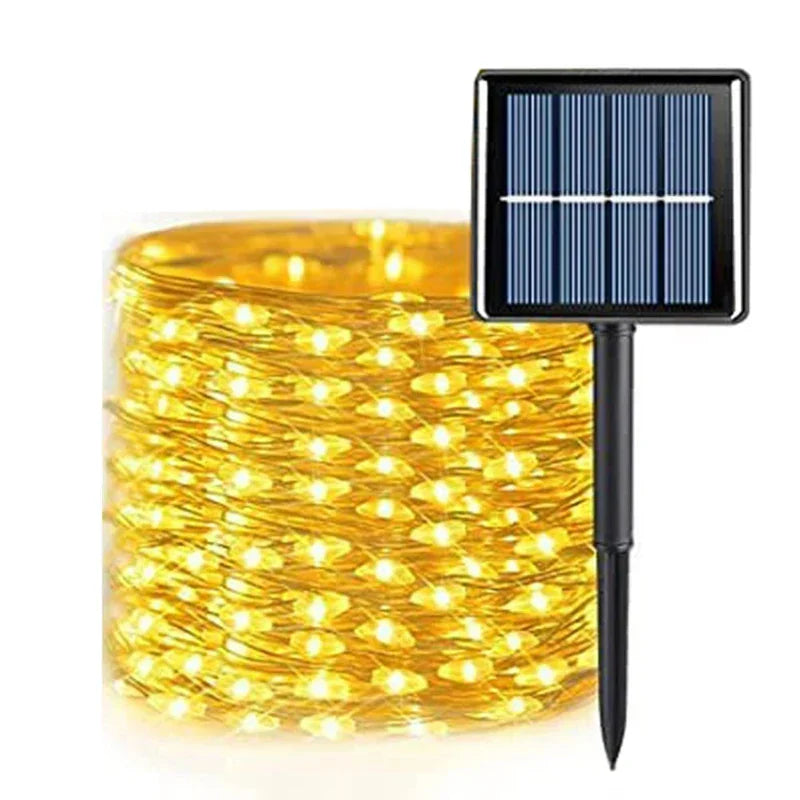 Automatic Solar Garland with Enchanted Forest Design