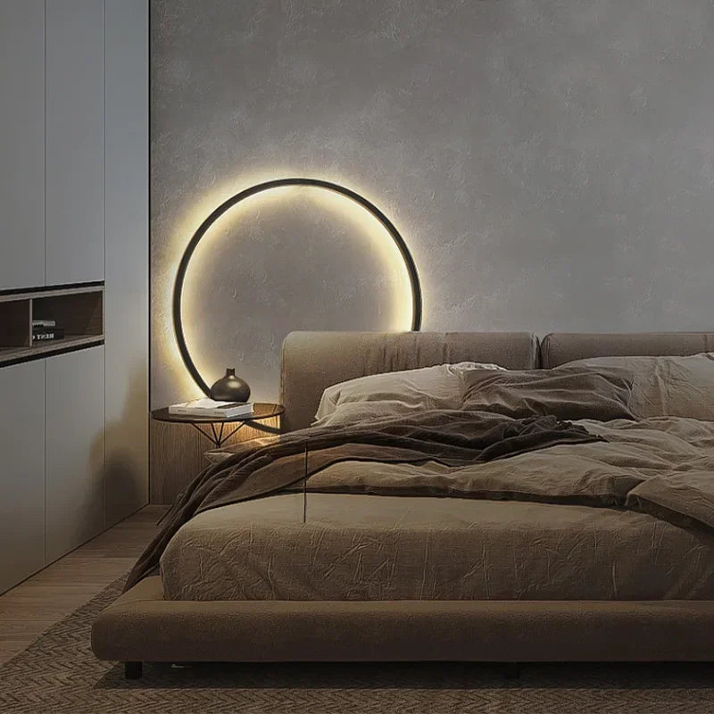Round Design Wall Lamp with Indirect LED Lighting