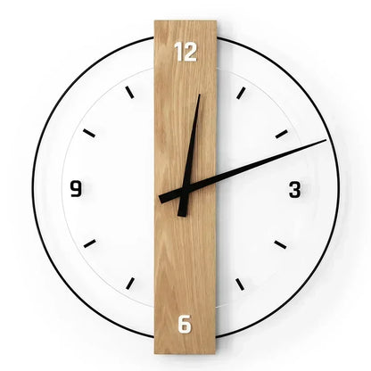 Charming Natural Wood Clock with Elegant Design