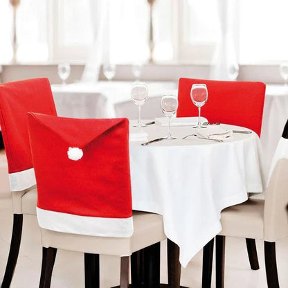 Enchanting Christmas Chair Covers with Magical Table Glow