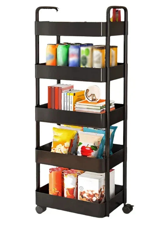RollStack | Multi-Layer Plastic Storage Rack with Lockable Wheels - Portable Organizer