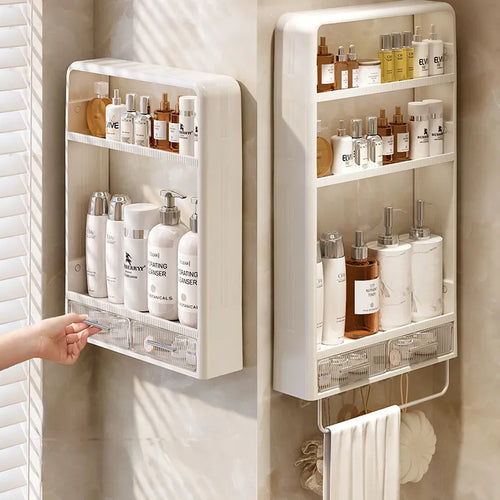 ShelfSnap | No-Drill Wall-Mounted Bathroom Organizer - Effortless Storage for Essentials