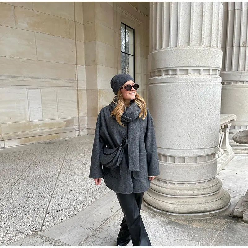 Elara Luxurious Oversized Wool Coat - Ultimate Comfort