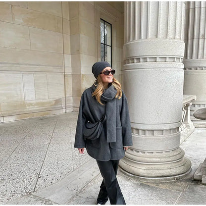 Elara Luxurious Oversized Wool Coat - Ultimate Comfort