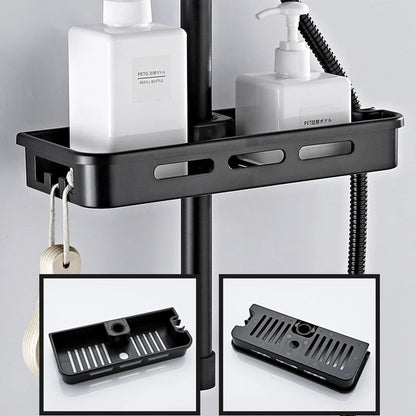 GripShelf | Wall-Mounted Shower Organizer - No-Drill Bathroom Storage Rack with Strong Adhesive