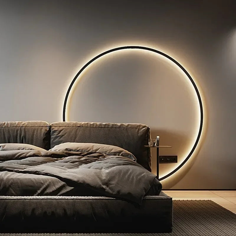 Round Design Wall Lamp with Indirect LED Lighting