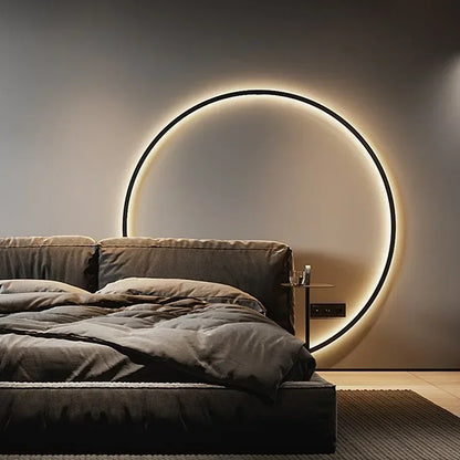Round Design Wall Lamp with Indirect LED Lighting