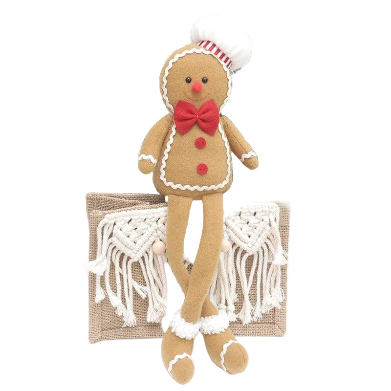 Plush Gingerbread Door Ornament - Festive Christmas Hanging Decoration