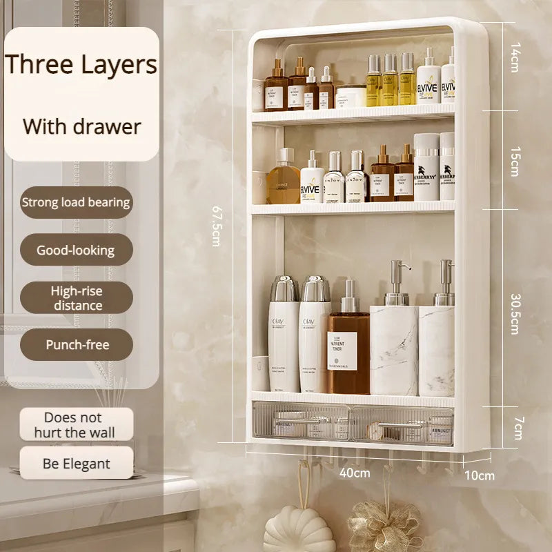 ShelfSnap | No-Drill Wall-Mounted Bathroom Organizer - Effortless Storage for Essentials