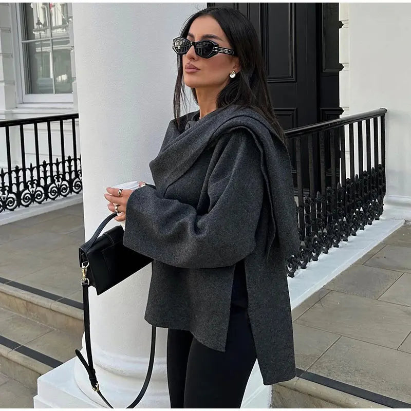 Elara Luxurious Oversized Wool Coat - Ultimate Comfort