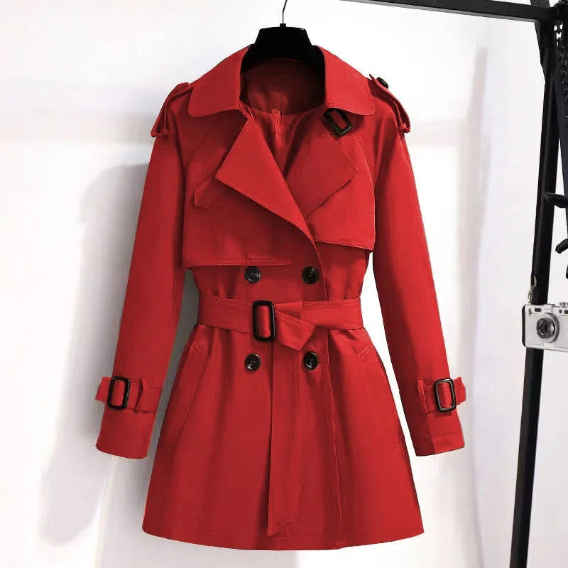 Minnie | Chic Narrow Double-Breasted Women's Trench Coat