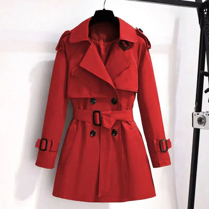 Minnie | Chic Narrow Double-Breasted Women's Trench Coat