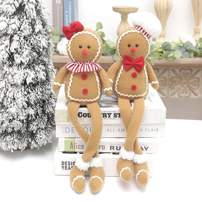 Plush Gingerbread Door Ornament - Festive Christmas Hanging Decoration