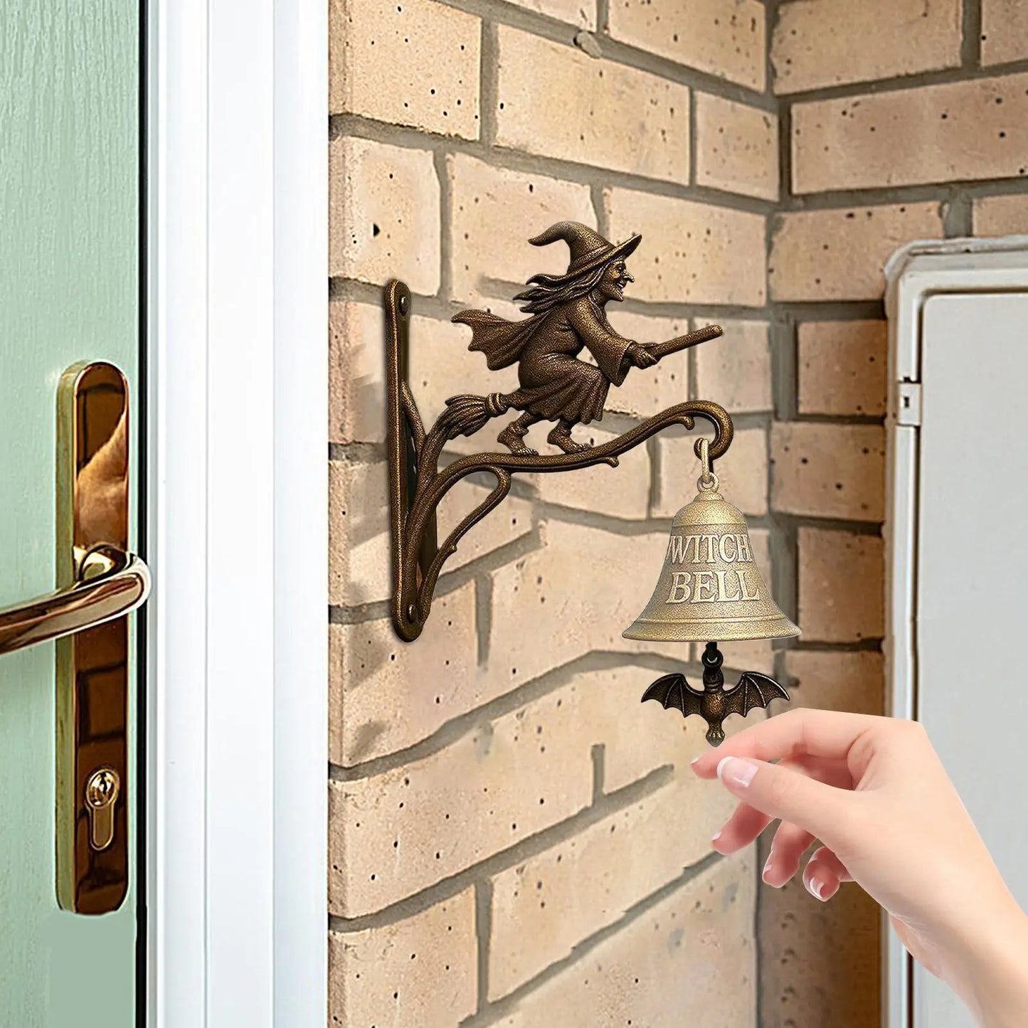 Enchanting Witch's Skull Doorbell for Home and Garden Decor