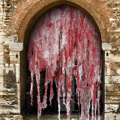 Spooky Bloody Gauze Door Curtain – Perfect for Halloween and Horror Party Decor