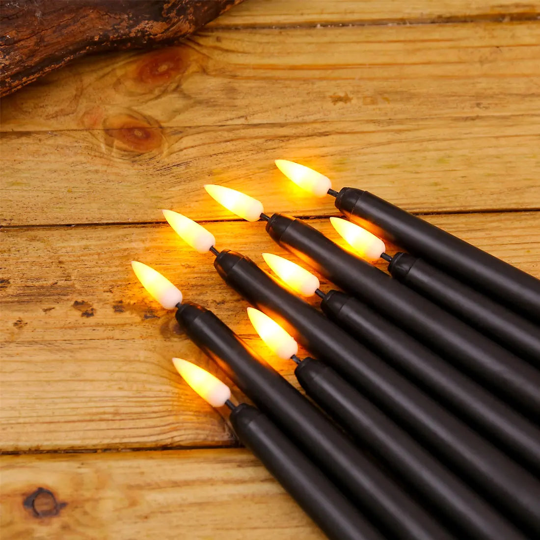 Flame-Effect LED Candles for Spooky Halloween Decor
