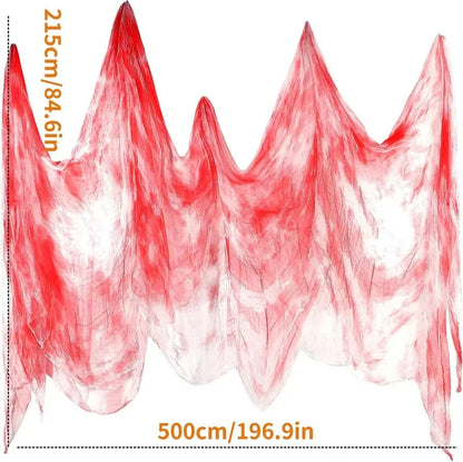 Halloween Black Gauze Hanging Decoration – Ideal for Walls, Fireplaces, and Doors