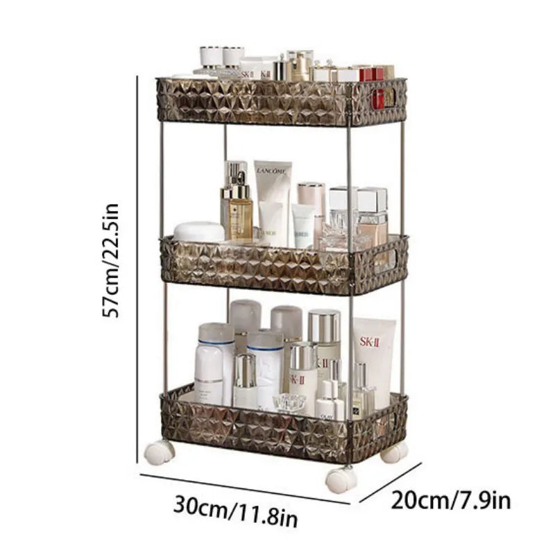 GlideRack | Mobile Bathroom Storage Organizer - The Ultimate Solution for Toiletries
