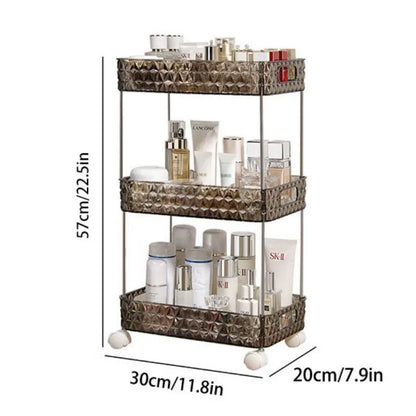GlideRack | Mobile Bathroom Storage Organizer - The Ultimate Solution for Toiletries