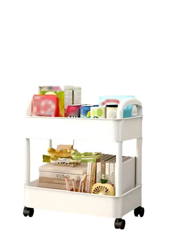RollStack | Multi-Layer Plastic Storage Rack with Lockable Wheels - Portable Organizer