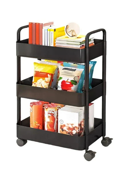 RollStack | Multi-Layer Plastic Storage Rack with Lockable Wheels - Portable Organizer
