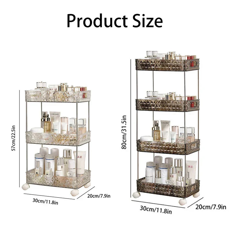 GlideRack | Mobile Bathroom Storage Organizer - The Ultimate Solution for Toiletries