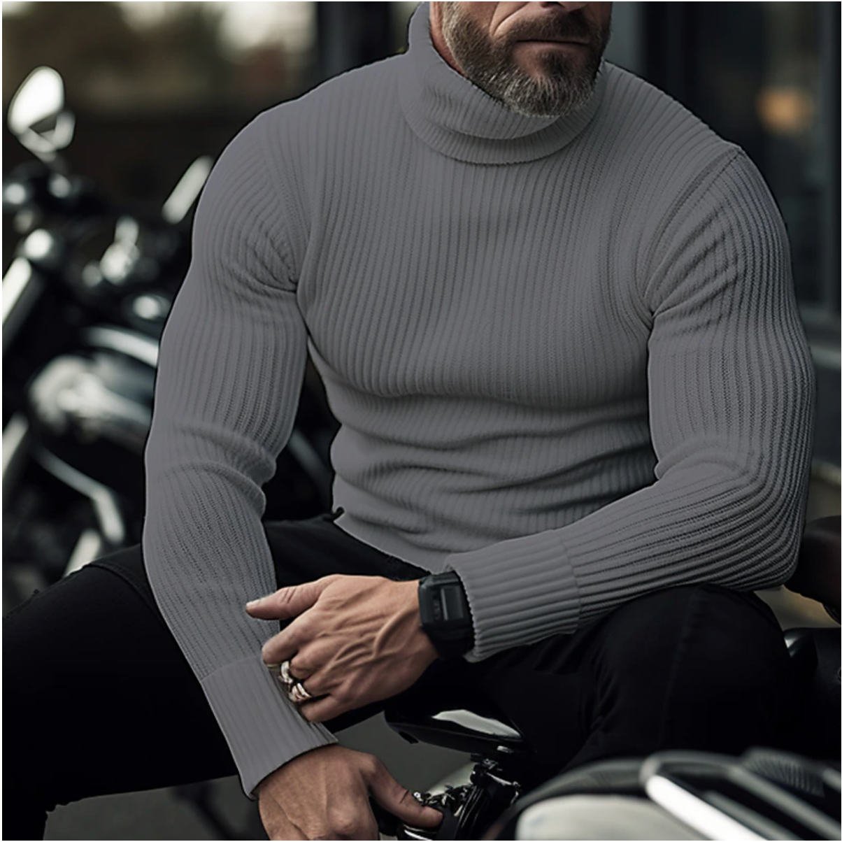SAVARI | Trendy Men's Roll Neck Sweater