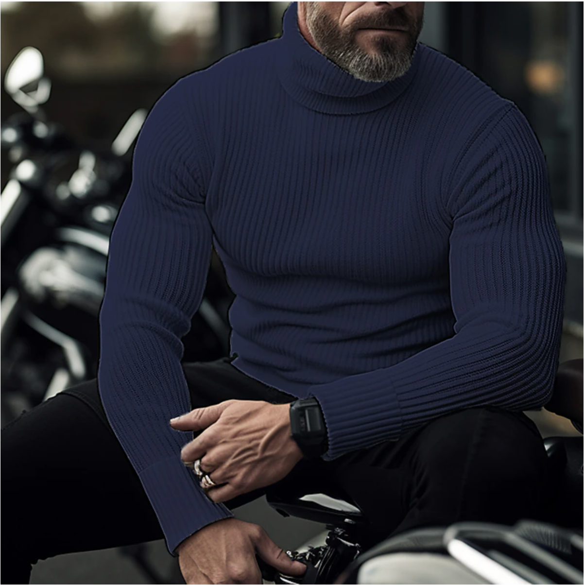 SAVARI | Trendy Men's Roll Neck Sweater