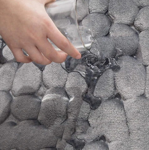 CobbleMat | Non-Slip PVC Bath Mat with Pebble Texture - Quick-Drying, Soft, and Durable for Your Bathroom