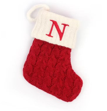 Personalized Christmas Patterned Socks with Embroidered Name
