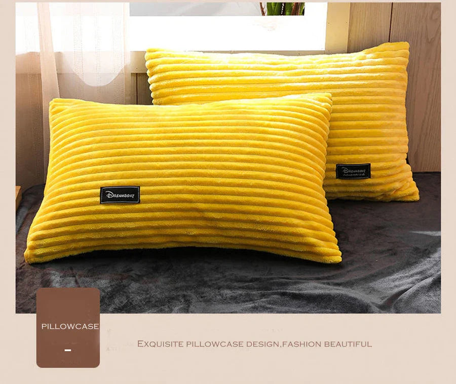 Warm and Plush Velvet Fleece Duvet Cover for Winter