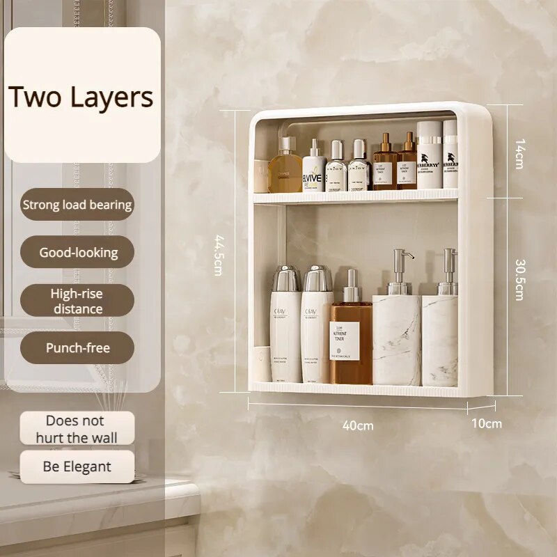 ShelfSnap | No-Drill Wall-Mounted Bathroom Organizer - Effortless Storage for Essentials