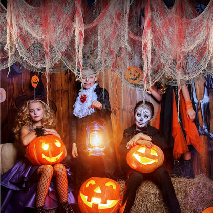 Halloween Black Gauze Hanging Decoration – Ideal for Walls, Fireplaces, and Doors