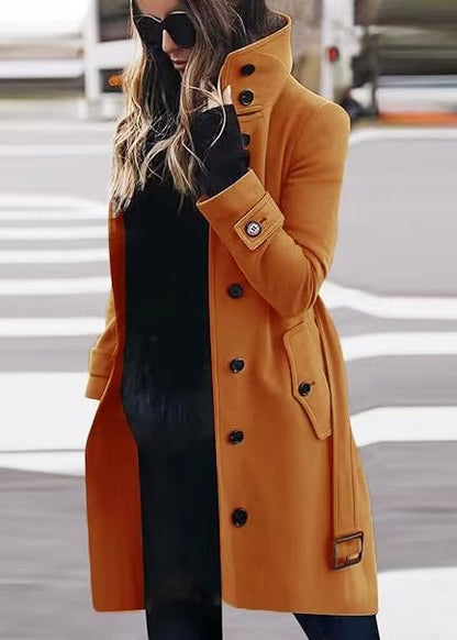 Thalia | Women's Long Button-Up Coat