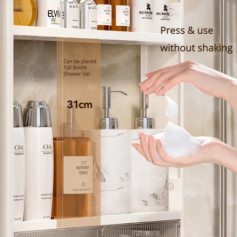 ShelfSnap | No-Drill Wall-Mounted Bathroom Organizer - Effortless Storage for Essentials