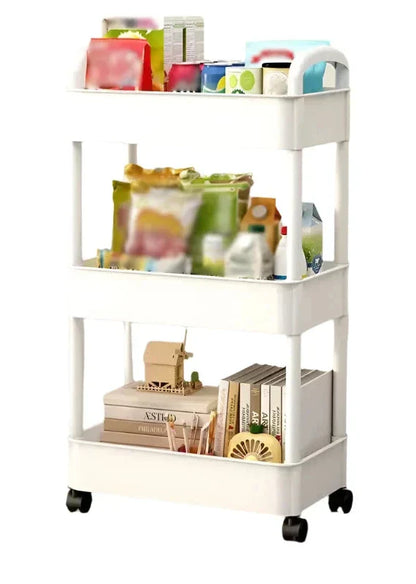 RollStack | Multi-Layer Plastic Storage Rack with Lockable Wheels - Portable Organizer