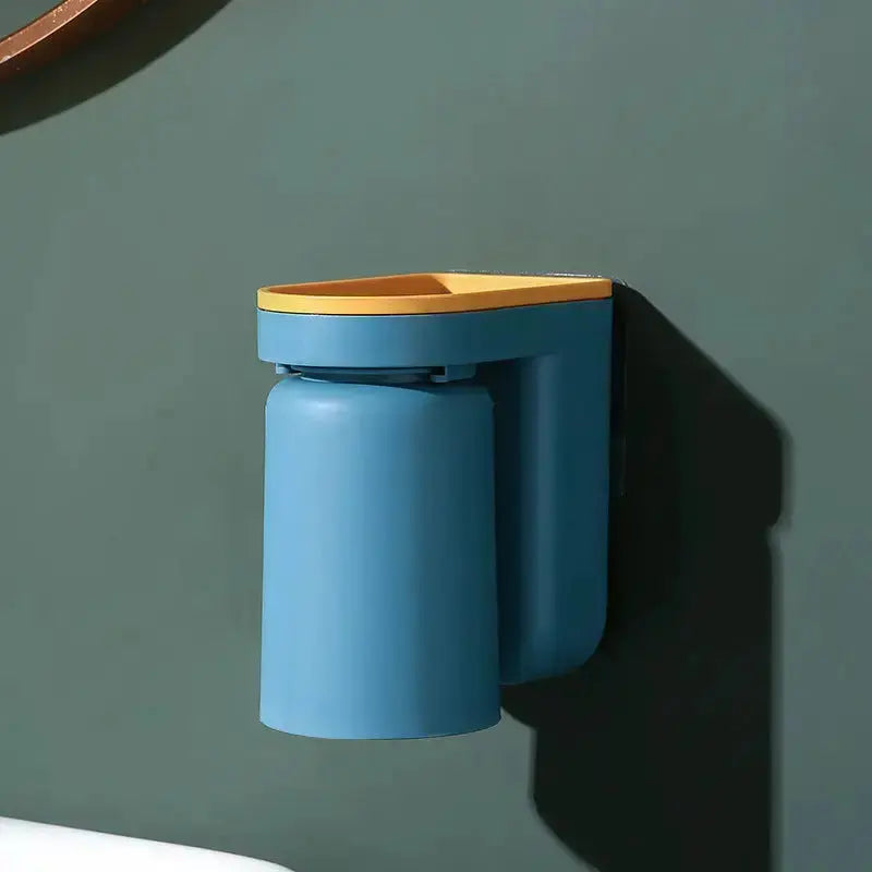 BrushDock | Magnetic Cup Toothbrush Holder - Self-Adhesive Wall Organizer for Your Bathroom
