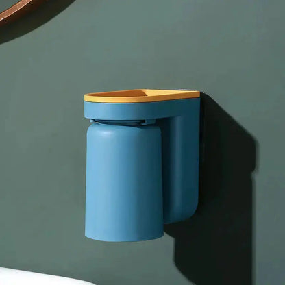 BrushDock | Magnetic Cup Toothbrush Holder - Self-Adhesive Wall Organizer for Your Bathroom