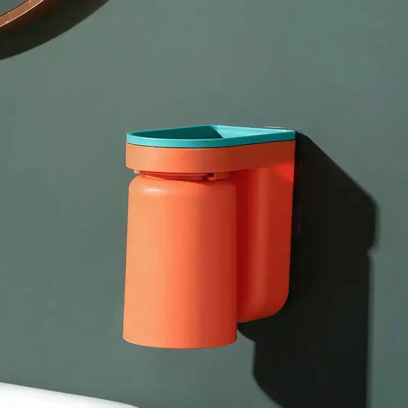 BrushDock | Magnetic Cup Toothbrush Holder - Self-Adhesive Wall Organizer for Your Bathroom