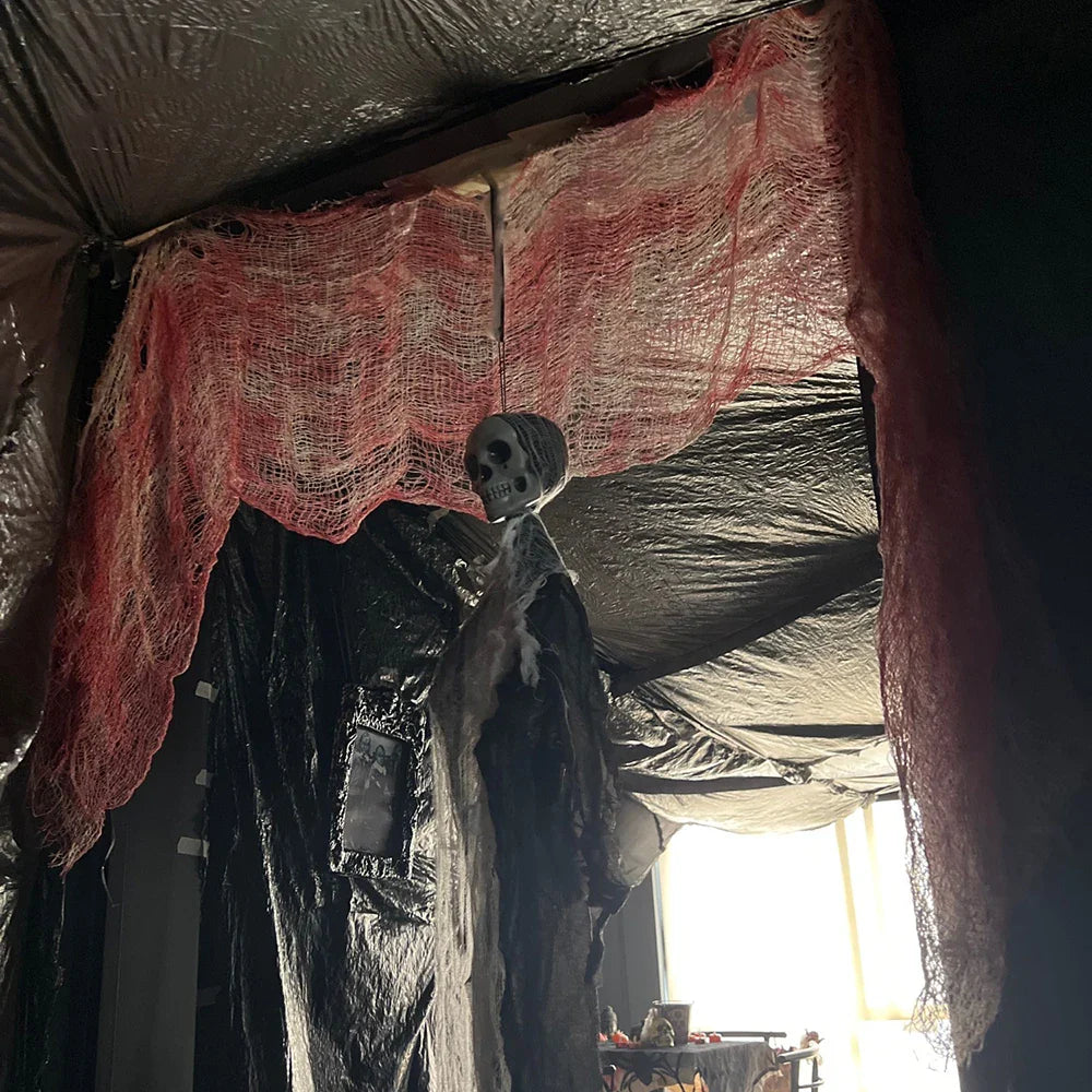 Spooky Bloody Gauze Door Curtain – Perfect for Halloween and Horror Party Decor