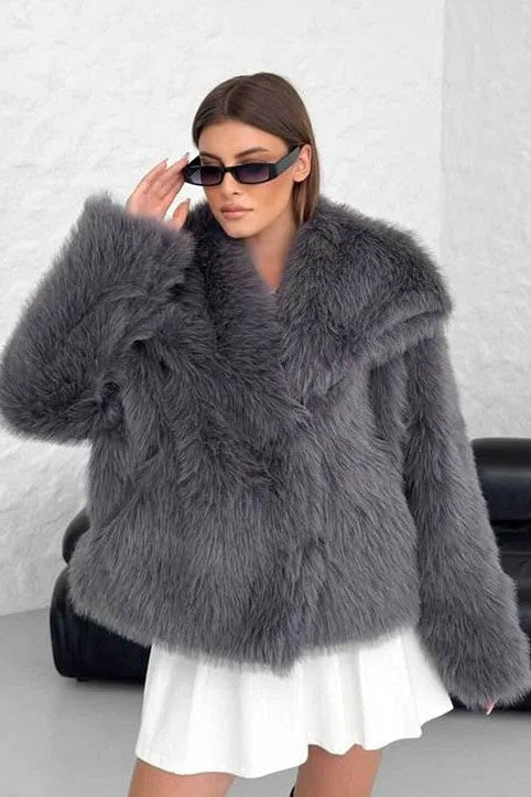 Snug Faux Fur Short Jacket