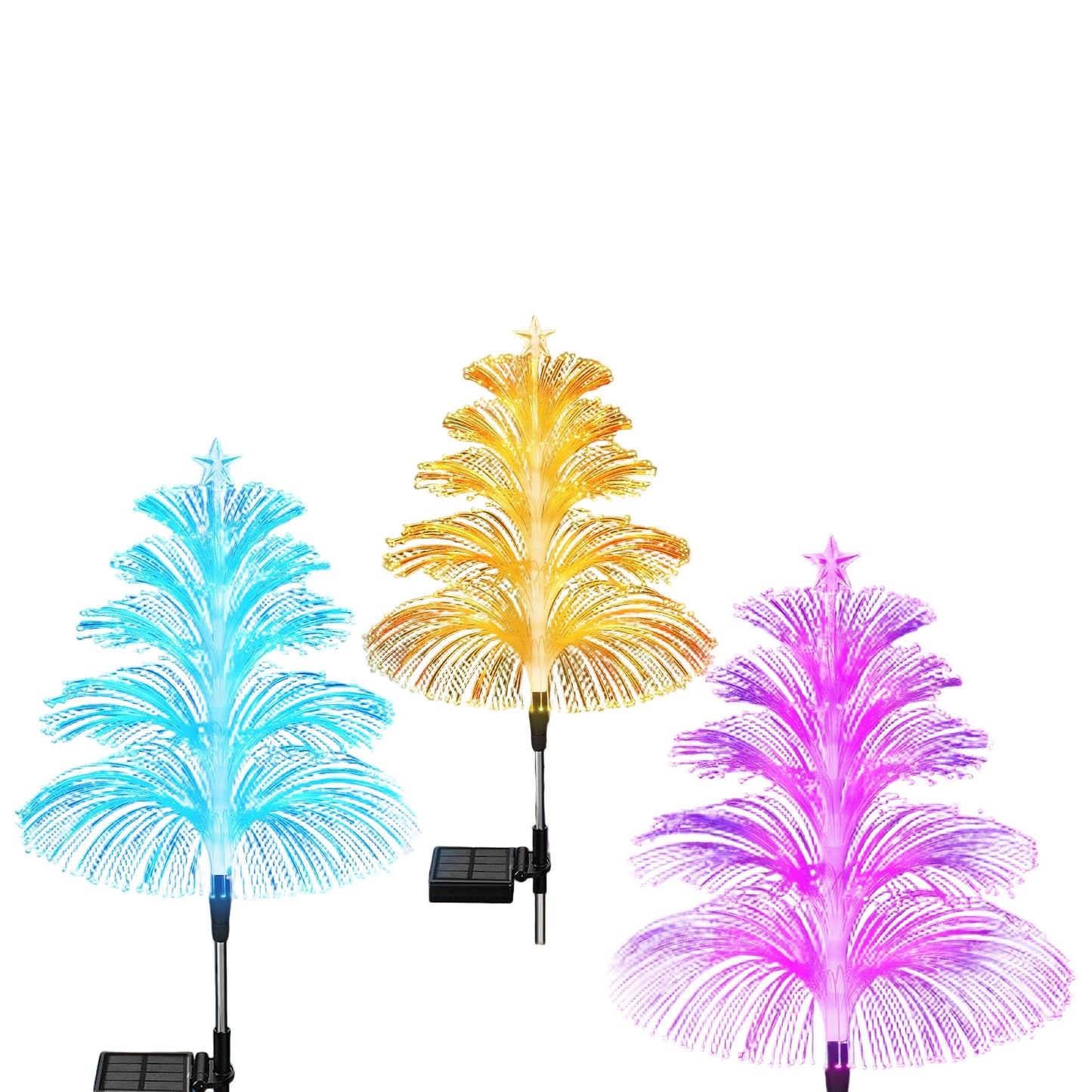 Transform Your Garden with Enchanting Glow: Set of 3 Solar Jellyfish Lamps