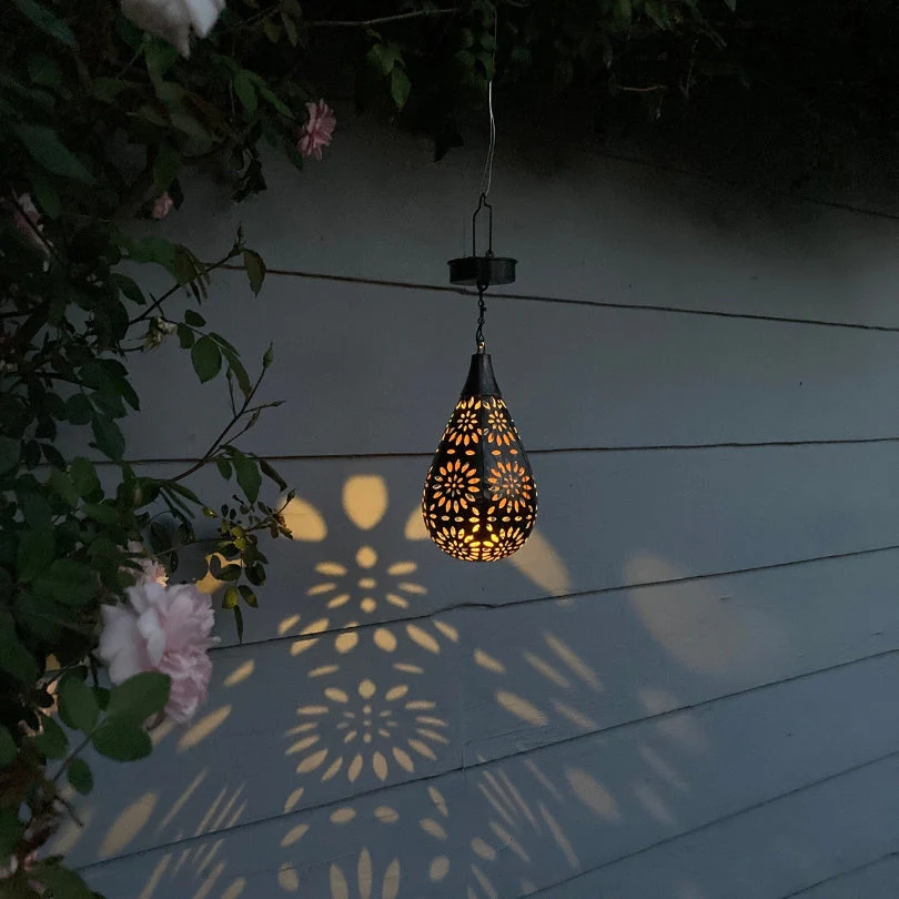 Solar-Powered Outdoor Pendant Light – LumaBright