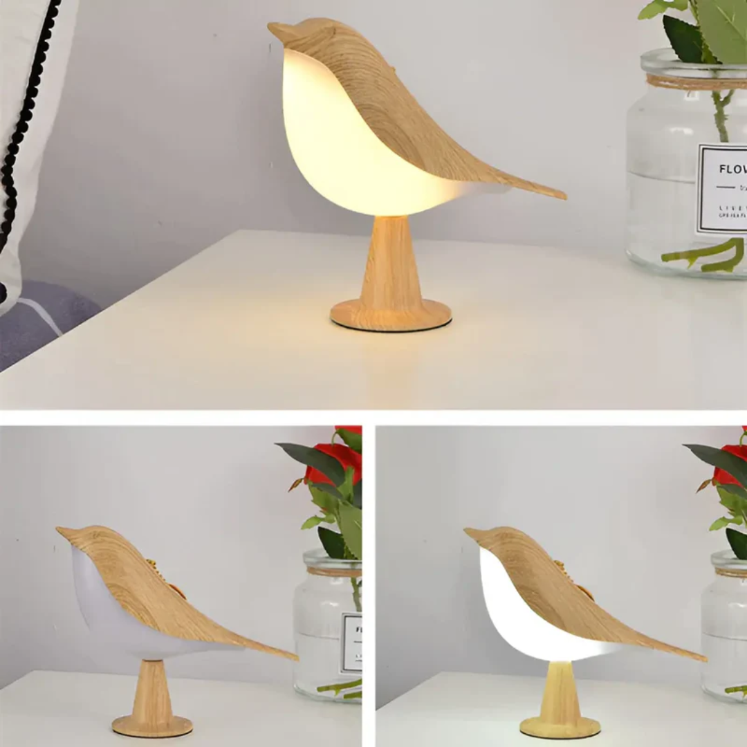 FeatherGlow: Stylish Bird-Shaped LED Lamp with Touch Control and Aromatherapy Feature