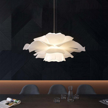 White Sophia Floral Pattern Metal Pendant Light