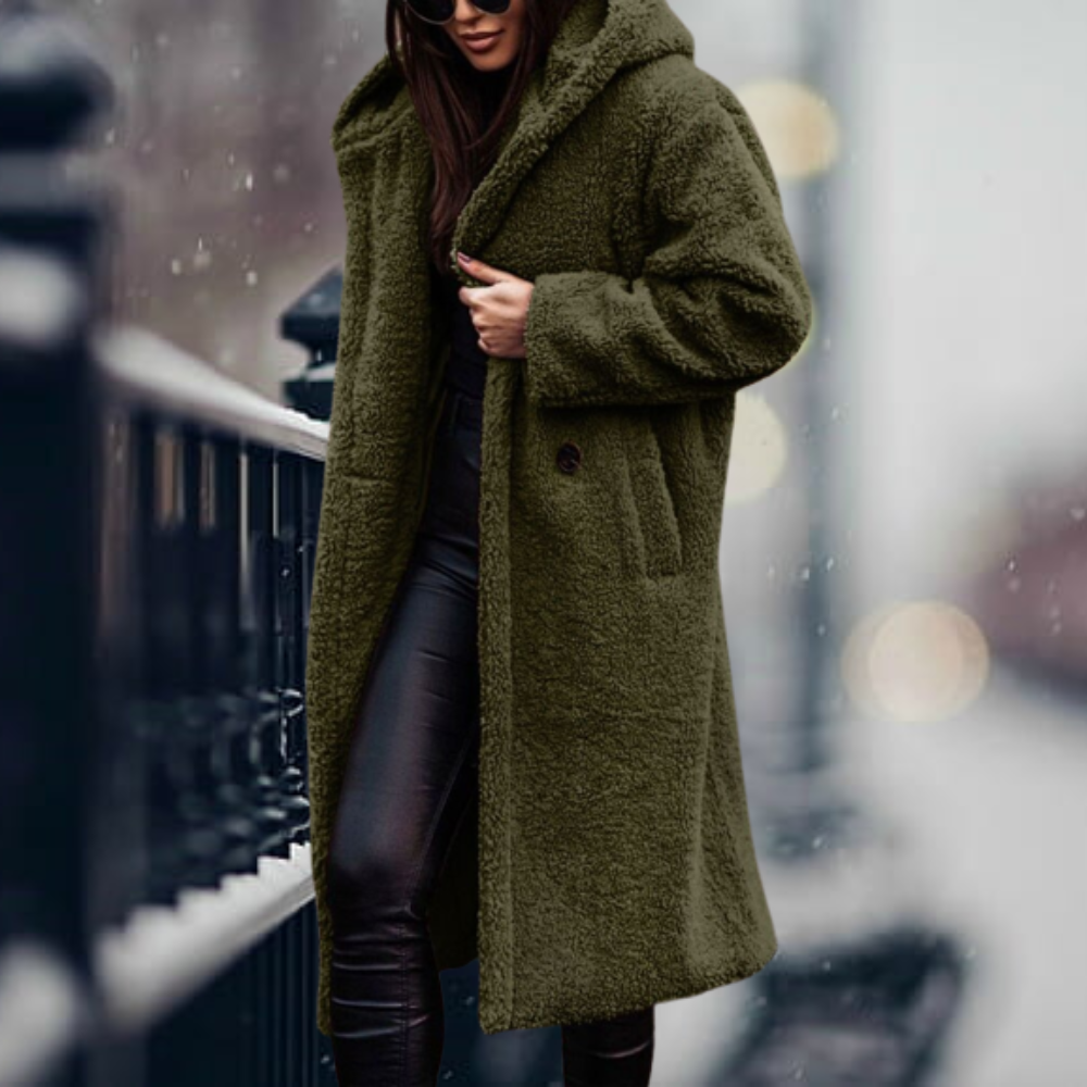 W&W - Opulent Comfort: Faux Fur Hooded Coat