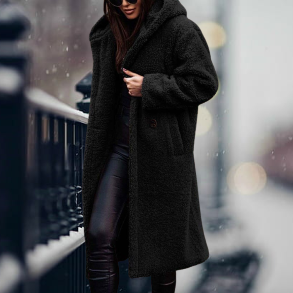 W&W - Opulent Comfort: Faux Fur Hooded Coat