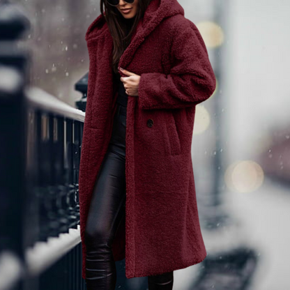 W&W - Opulent Comfort: Faux Fur Hooded Coat