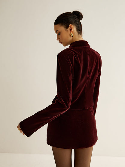 Raquel | Short Blazer with Velvet Lapels